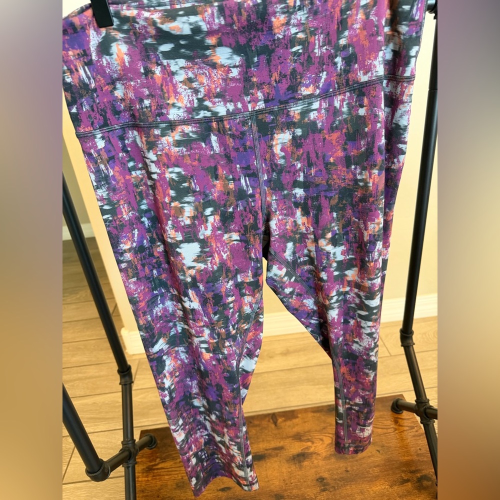 Lululemon Athletica Purple and Pink Patterned Leggings
